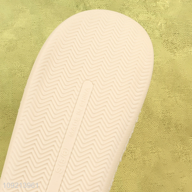 Low price cartoon bear cute home slippers polyester slippers for winter