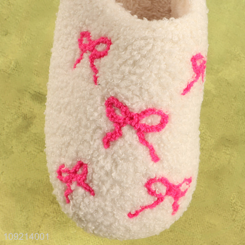 Latest products multicolor winter home slippers polyester slippers for women
