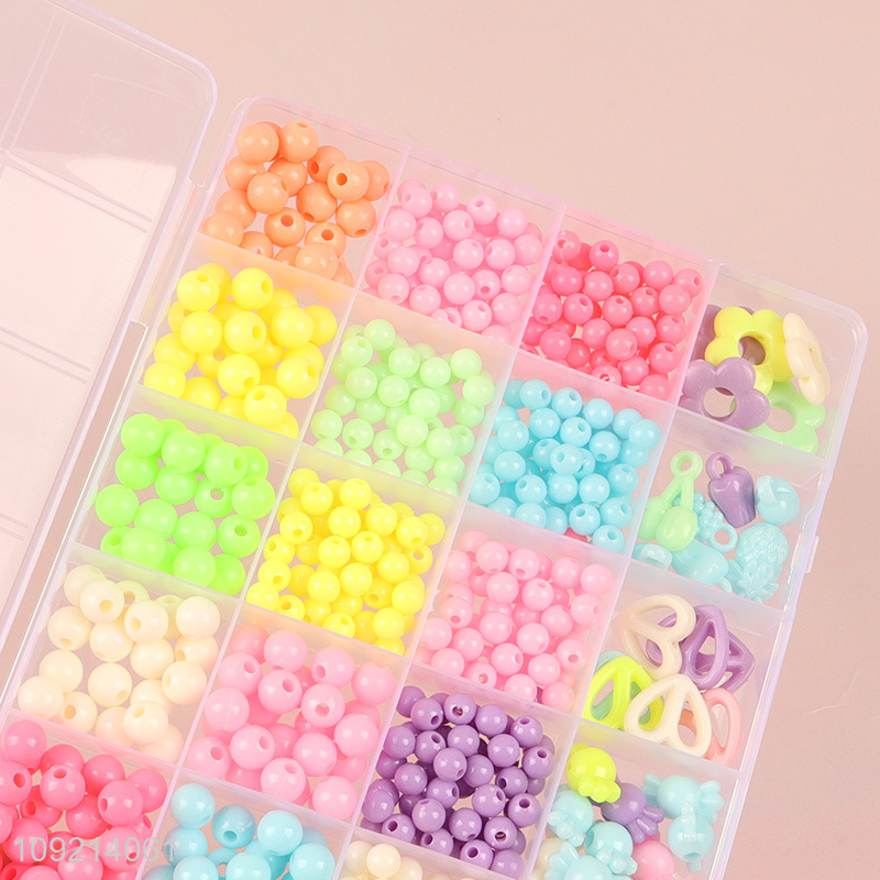 New arrival creative kids girls diy beads set diy jewelry toys