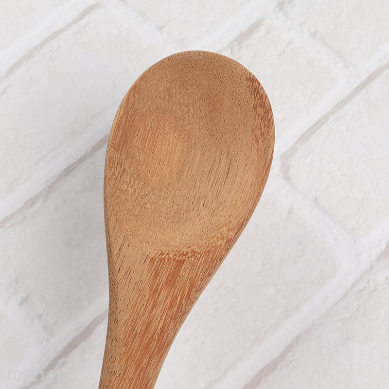 New arrival long handle home restaurant wooden tableware spoon for sale