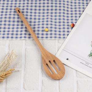 Most popular wooden home restaurant kitchen utensil slotted spoon