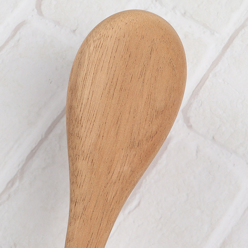 New arrival long handle home restaurant wooden tableware spoon for sale