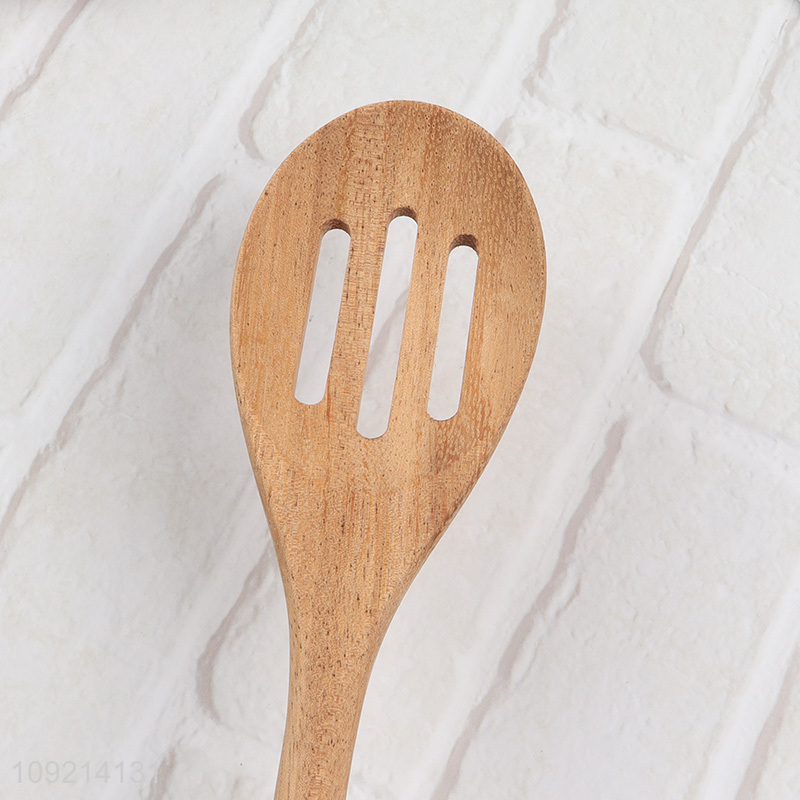 Most popular wooden home restaurant kitchen utensil slotted spoon