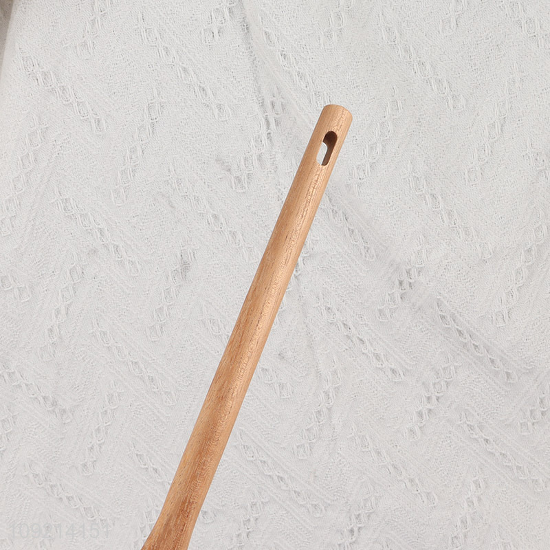 Low price wooden non-stick long handle cooking spatula for sale