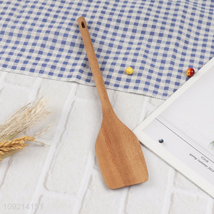 Low price wooden non-stick long handle cooking spatula for sale