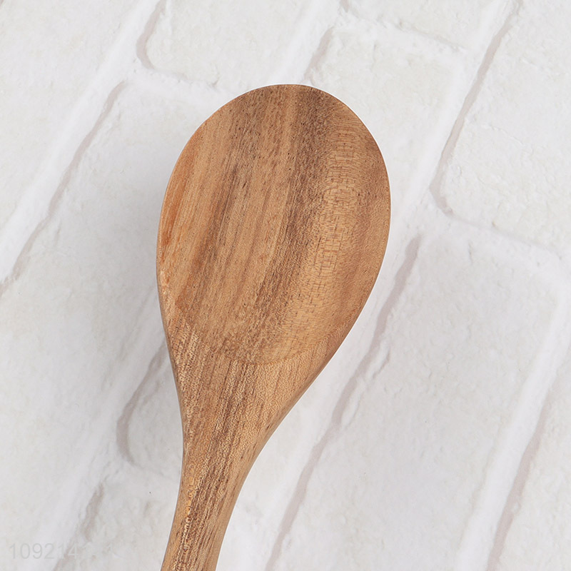 Online wholesale wooden long handle tableware spoon cutlery spoon