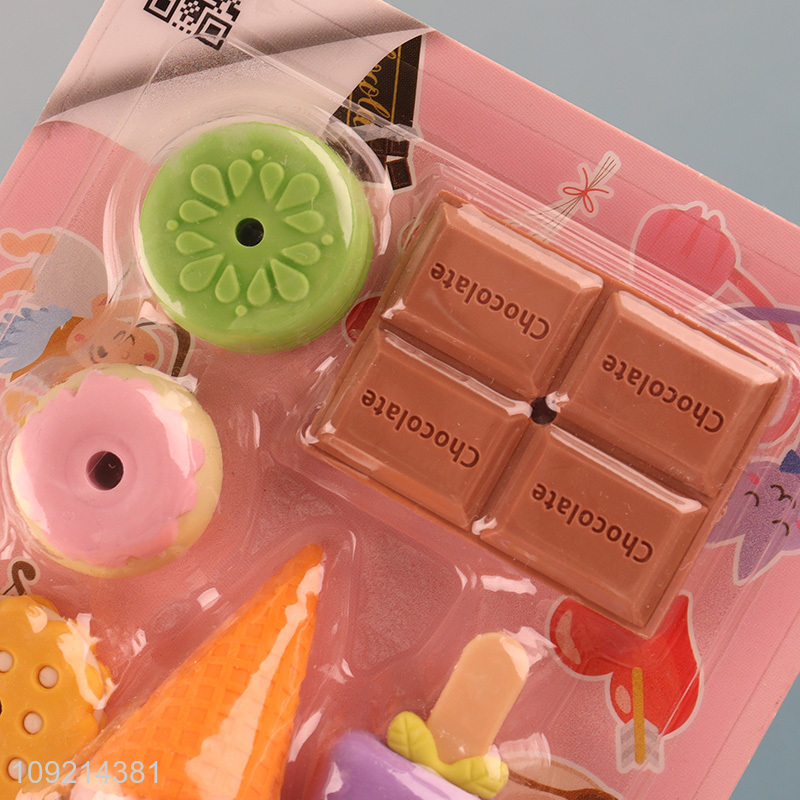 Good Quality Cute Pencil Erasers Fun Food Erasers for Students