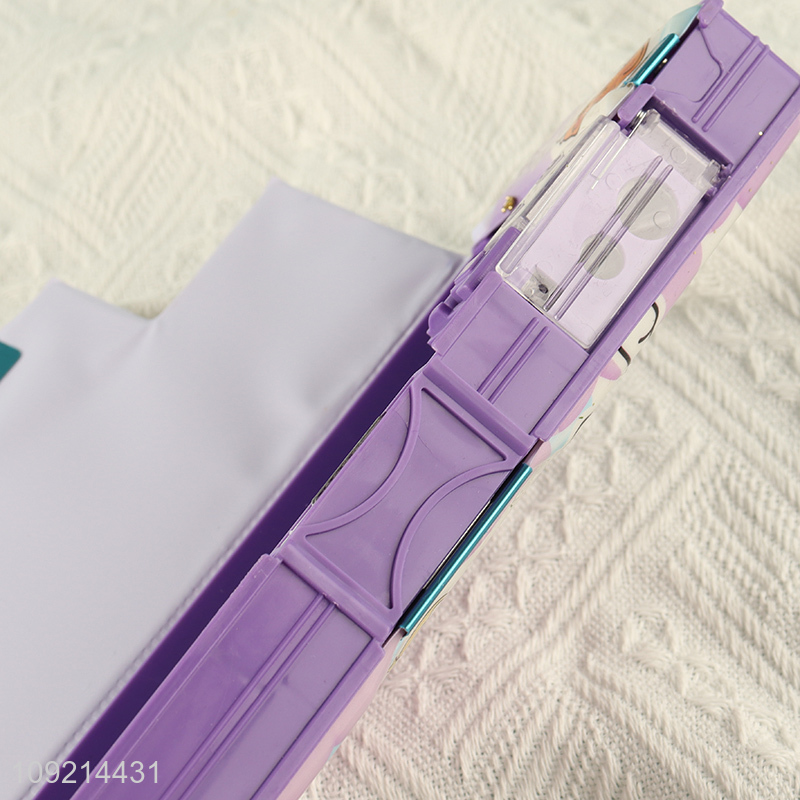 New Arrival Cute Cartoon Plastic Pencil Case With Pencil Sharpener