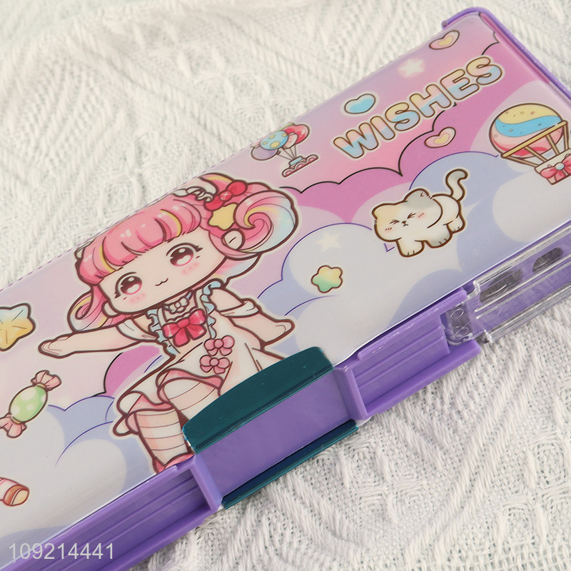 Wholesale Cute Cartoon Pencil Case With Sharpener for Kids Girls