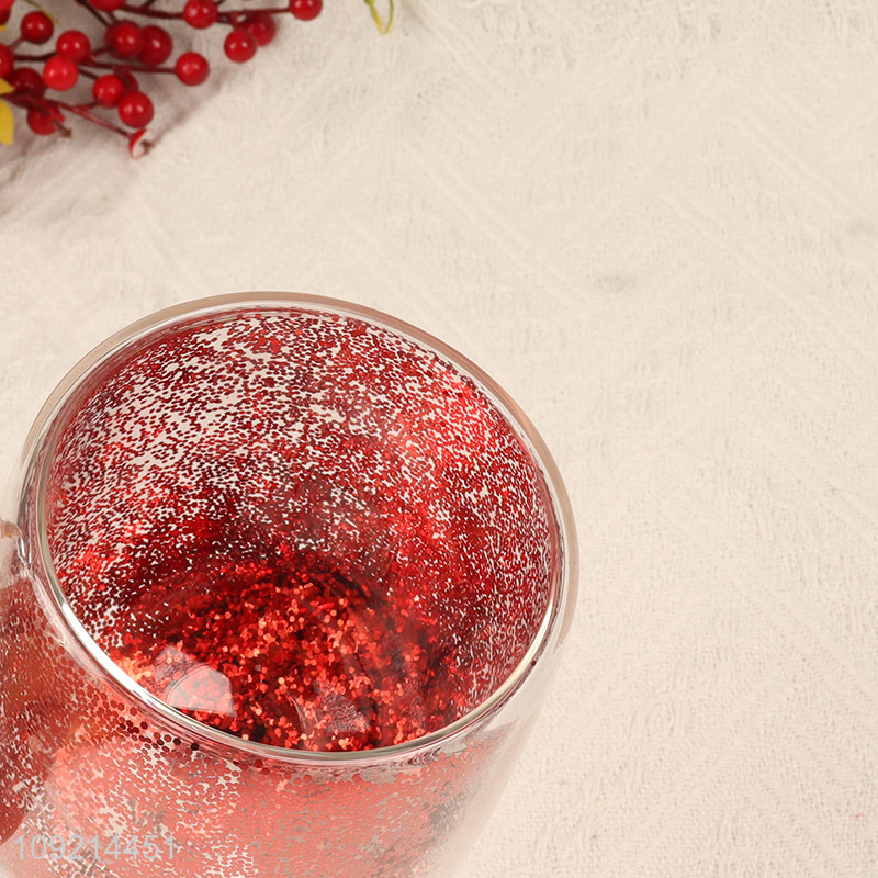 China products unbreakable double wall glass cup water cup with handle