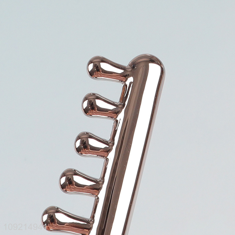 Low price key shape zinc alloy massage hair comb hair brush