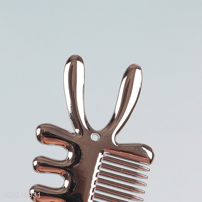 Yiwu market rabbit silver multifunctional massage hair comb hair brush