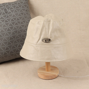 Wholesale Pu Leather Bucket Hat Fishing Cap for Men Women