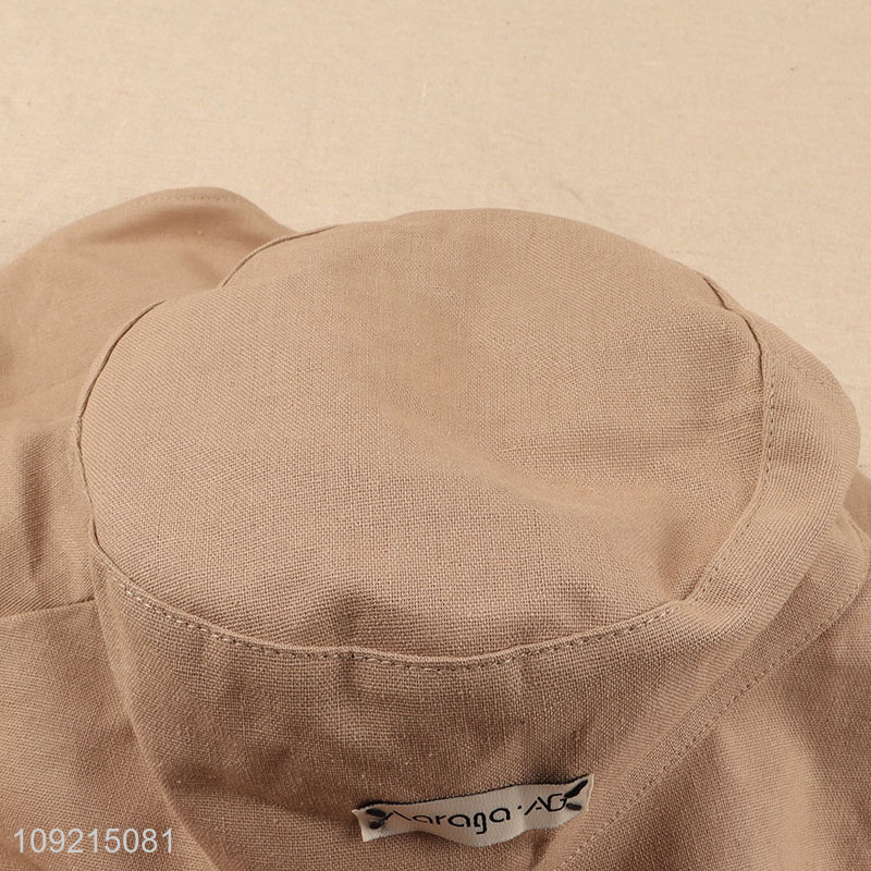 Wholesale Womens Wide Brim Bucket Hat Summer Outdoor Sun Hat