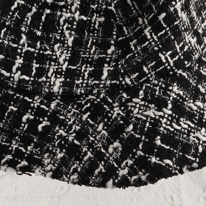 Good Quality Tweed Bucket Hat Winter Bucket Hat for Women