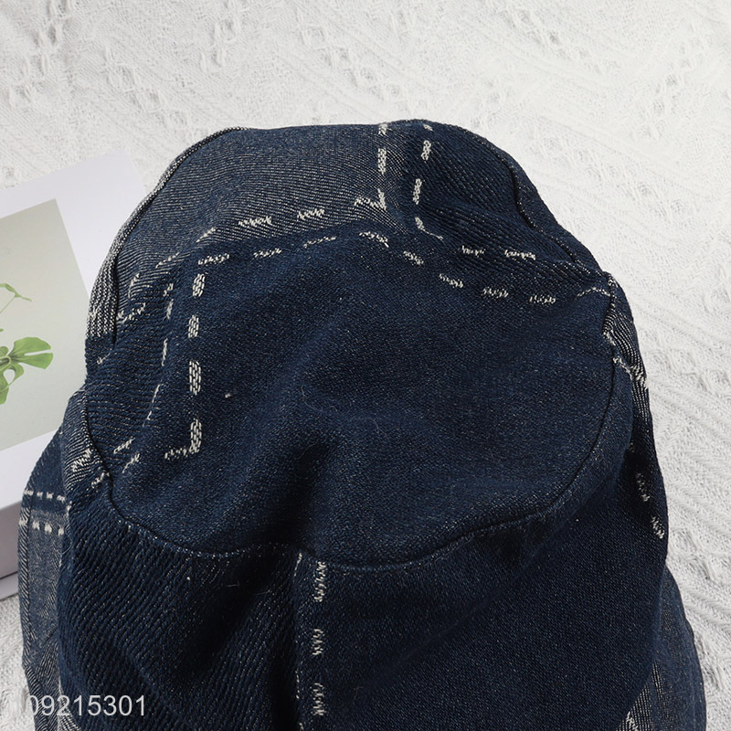Wholesale Denim Bucket Hat Summer Fisherman Cap for Men Women