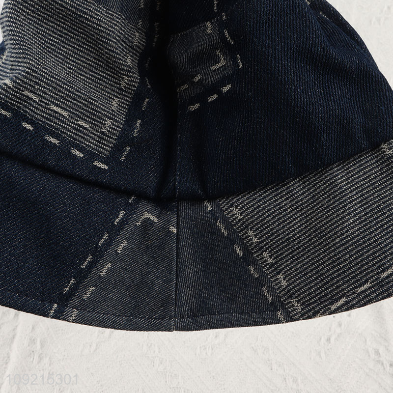 Wholesale Denim Bucket Hat Summer Fisherman Cap for Men Women