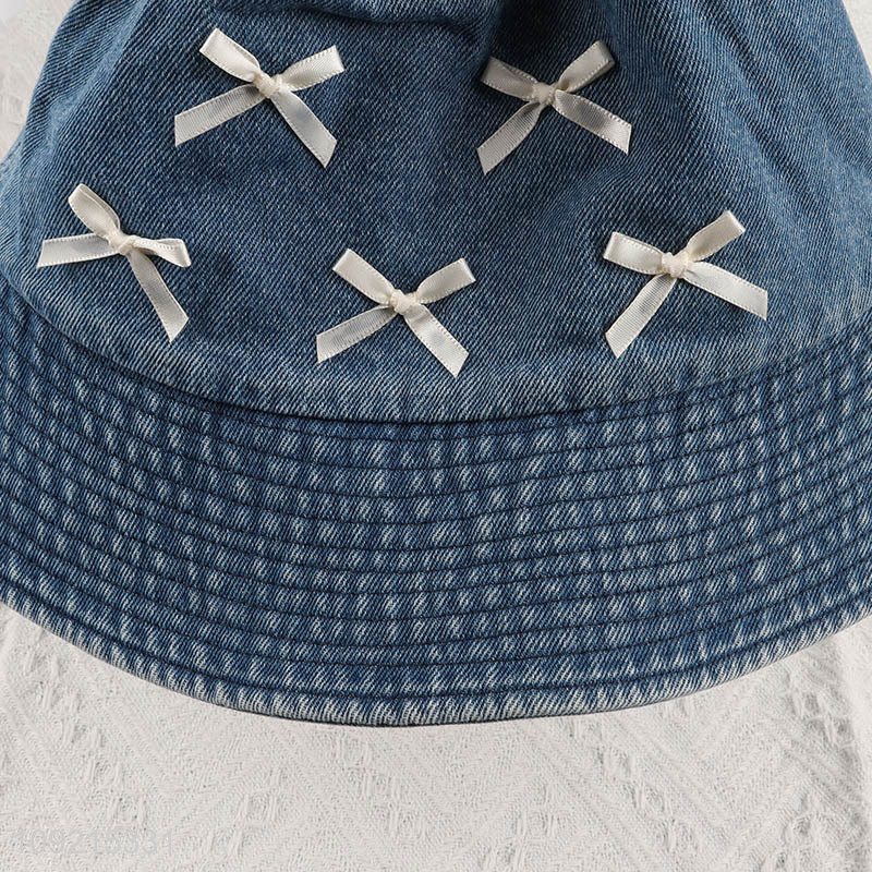 Factory Price Cute Bucket Hat Denim Bucket Hat for Women