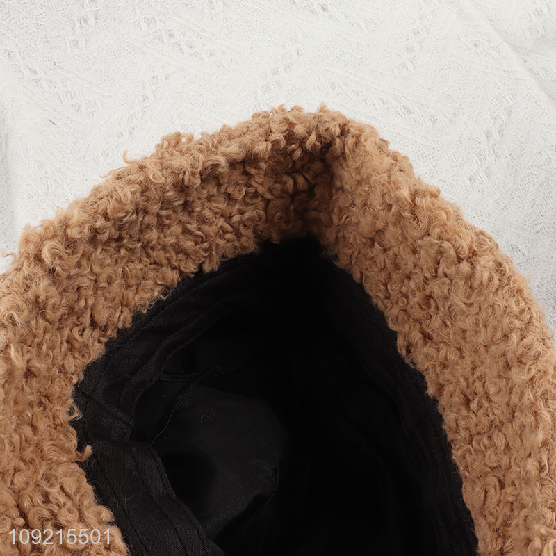 High Quality Faux Fur Bucket Hats Winter Hats for Women