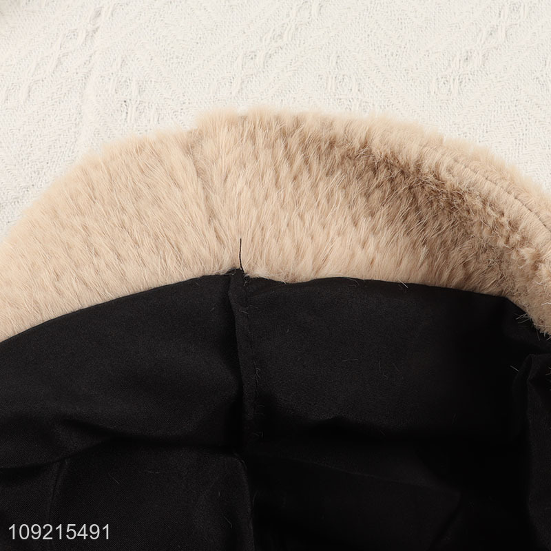 New Product Womens Winter Bucket Hats Fluffy Bucket Hats