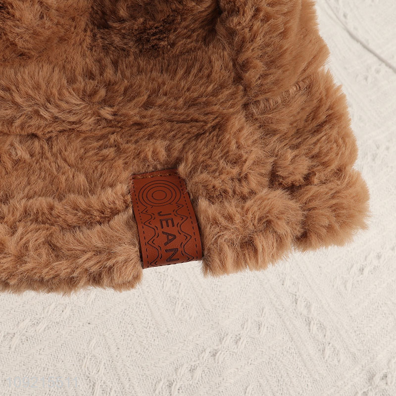 Factory Price Womens Winter Bucket Hats Fuzzy Bucket Hats