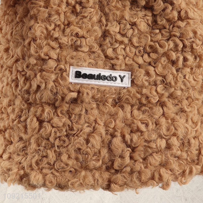 High Quality Faux Fur Bucket Hats Winter Hats for Women