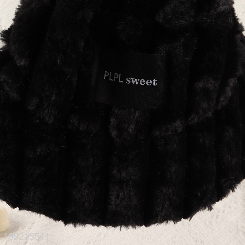 Online Wholesale Winter Soft Faux Fur Bucket Hats for Women
