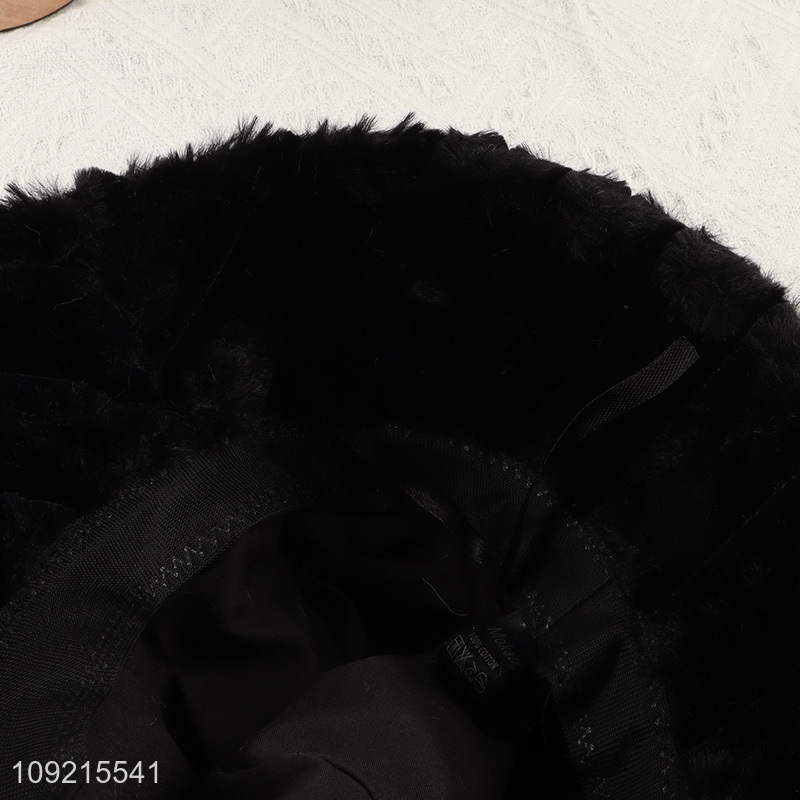 Online Wholesale Winter Soft Faux Fur Bucket Hats for Women