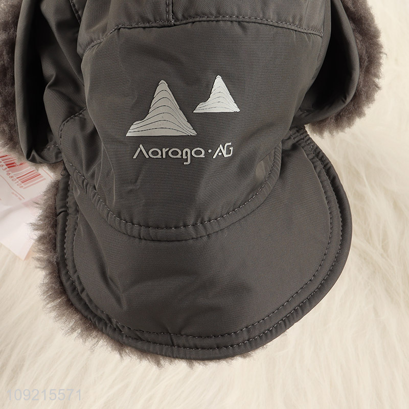 Hot Selling Men Winter Trapper Hat Fleece Lined Aviator Hat