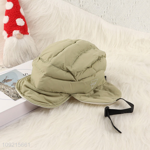 Hot Selling Winter Puffy Trapper Hat Down Hat with Ear Flaps