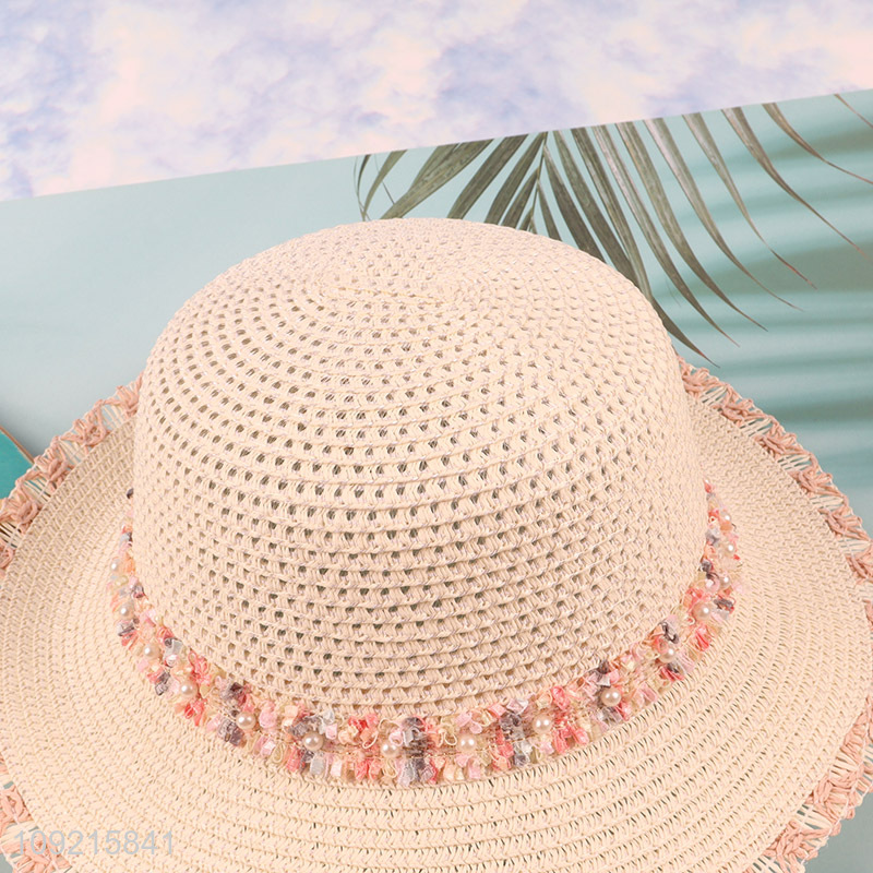 Hot Selling Womens Wide Brim Straw Hats Beach Straw Hats