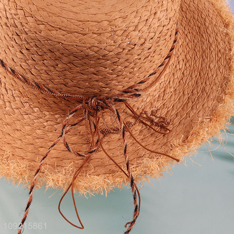 High Quality Summer Wide Brim Sun Straw Hats for Women