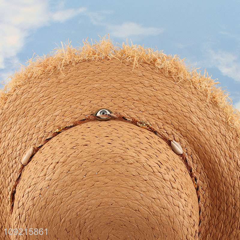 High Quality Summer Wide Brim Sun Straw Hats for Women