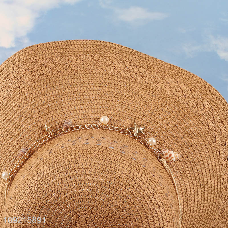 Factory Supply Straw Hats Wide Brim Beach Hats for Women