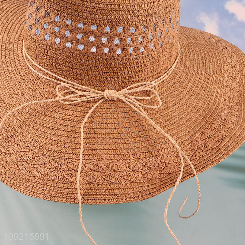 Factory Supply Straw Hats Wide Brim Beach Hats for Women