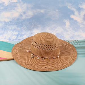 Factory Supply Straw Hats Wide Brim Beach Hats for Women