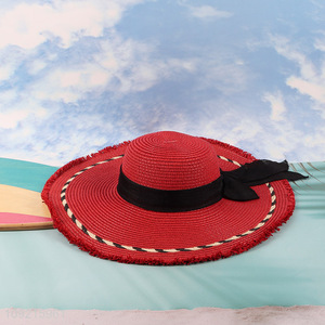 Factory Price Womens Wide Brim Straw Hats Beach Straw Hats