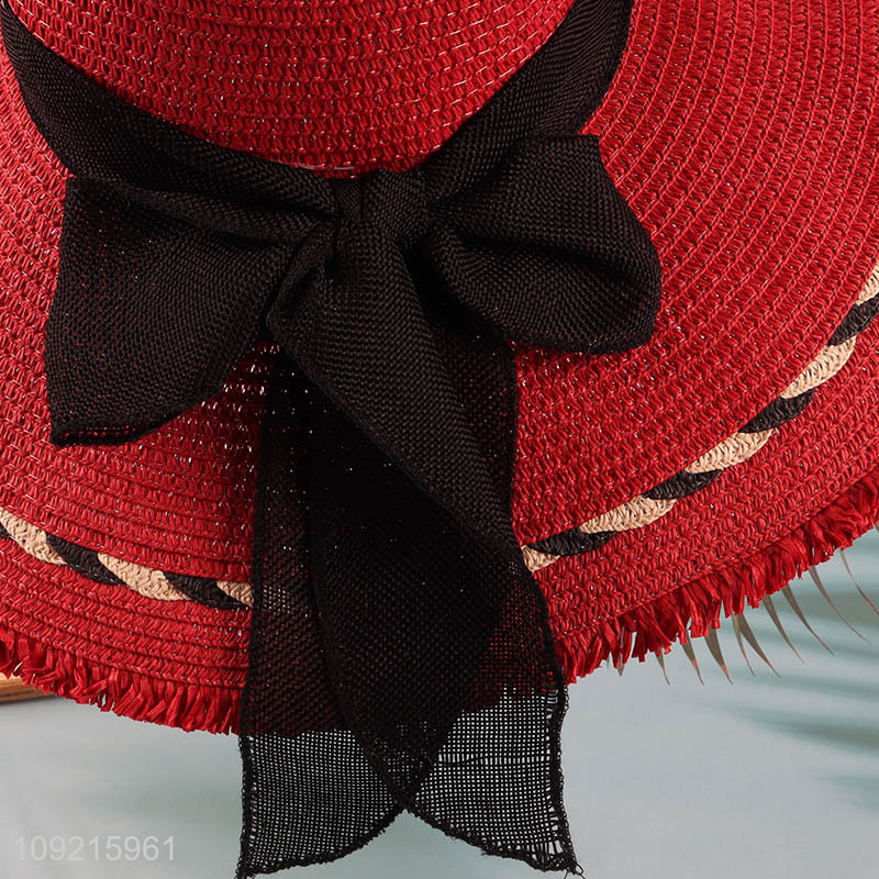 Factory Price Womens Wide Brim Straw Hats Beach Straw Hats