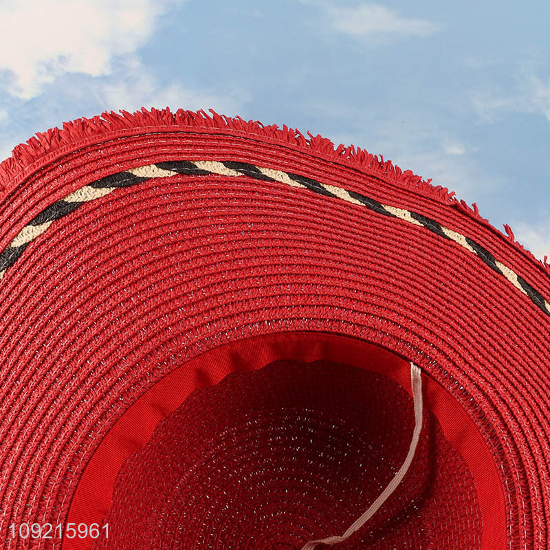 Factory Price Womens Wide Brim Straw Hats Beach Straw Hats