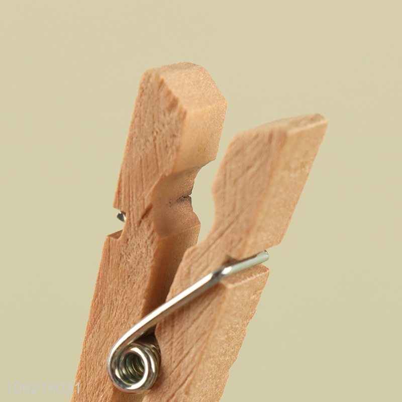 Factory price 30pcs wooden clothes pegs clothes clips for sale