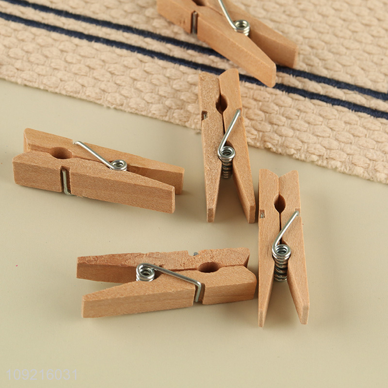 Factory price 30pcs wooden clothes pegs clothes clips for sale