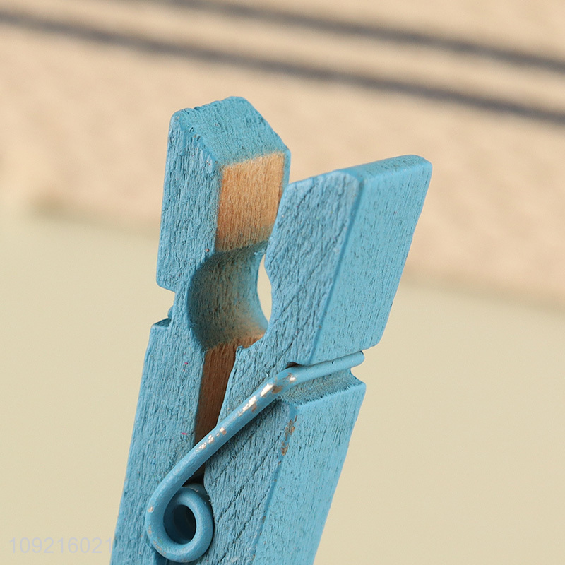 Good selling 30pcs colorful wooden clips paper clips clothes clips wholesale