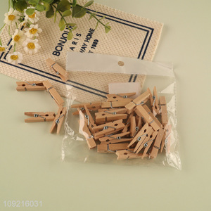 Factory price 30pcs wooden clothes pegs clothes clips for sale