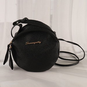 China products black fashion women pu leather shoulder bag messenger bag