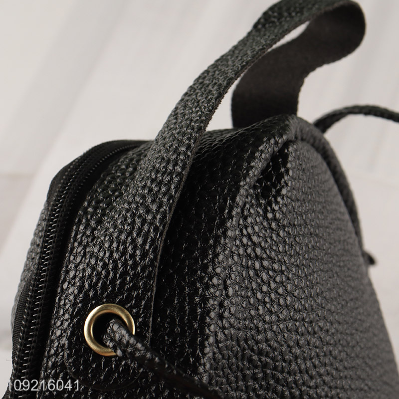 China products black fashion women pu leather shoulder bag messenger bag