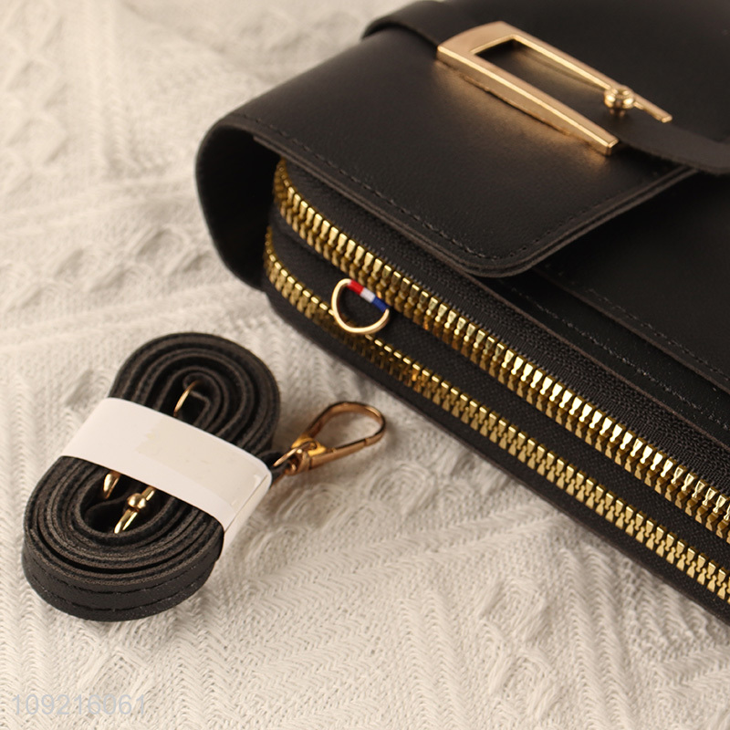 Top products simple style black fashion shoulder bag for ladies