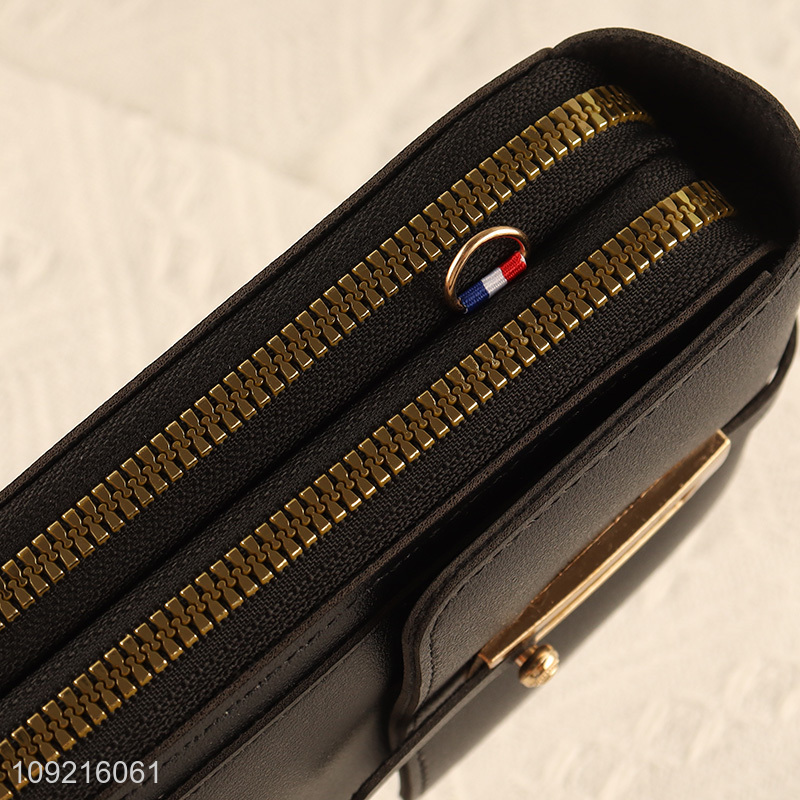 Top products simple style black fashion shoulder bag for ladies