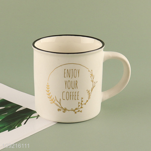 China factory ceramic water cup drinking cup water mug with handle