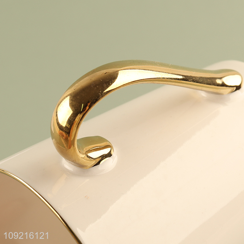 Hot selling home ceramic water cup coffee cup with handle