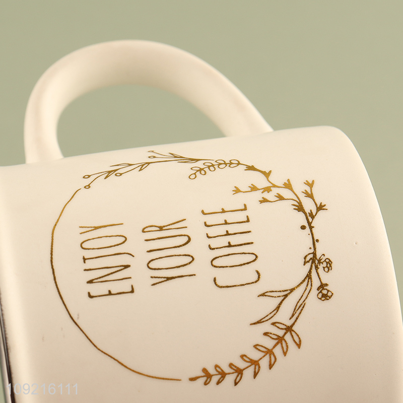 China factory ceramic water cup drinking cup water mug with handle